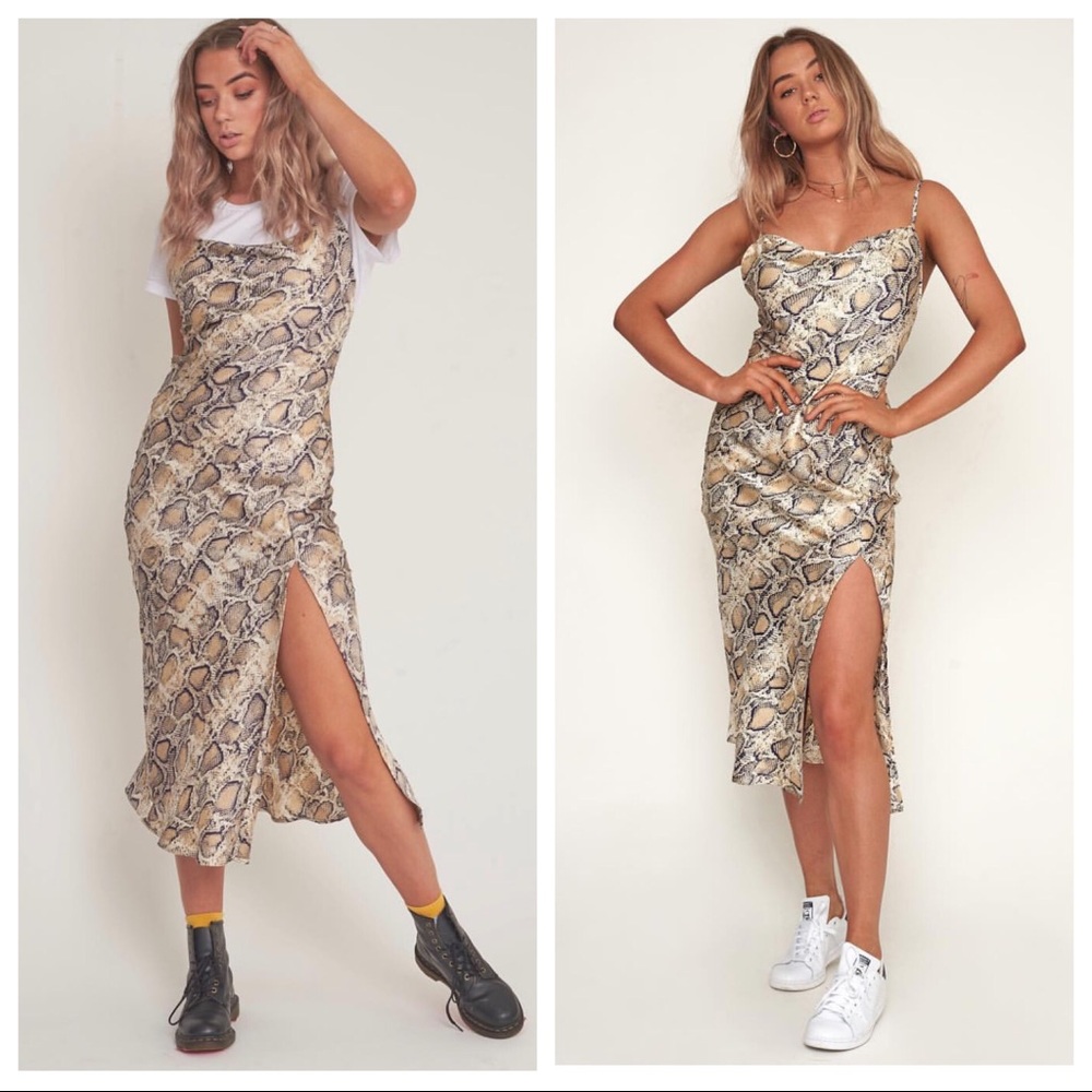 [HOST PICK] NEW PaperHeart Snake Print Slip Dress
